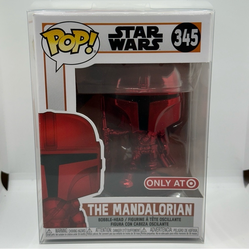 Funko Pop! Vinyl: Star Wars - The Mandalorian (Chrome) (Red) - Target Exclusive